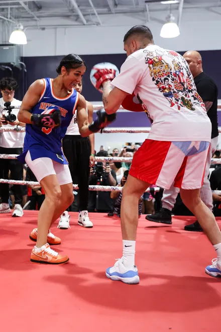 Amanda Serrano - 2026 MVPW Open Workouts at Hans Martial Arts Gym in El Paso, Texas Wednesday, May 27, 2026. (Matt Ferris / MVP)