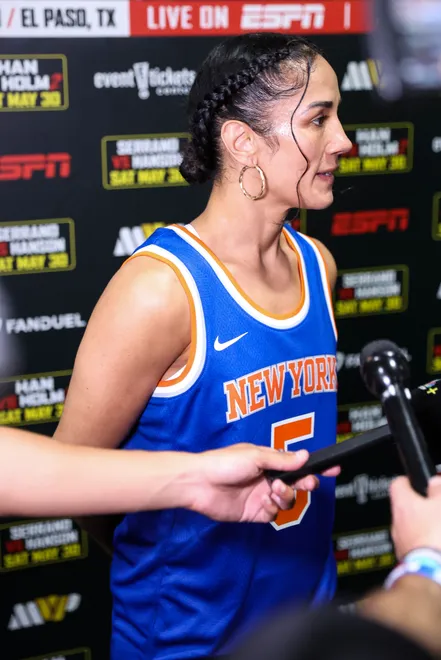 Amanda Serrano - 2026 MVPW Open Workouts at Hans Martial Arts Gym in El Paso, Texas Wednesday, May 27, 2026. (Matt Ferris / MVP)
