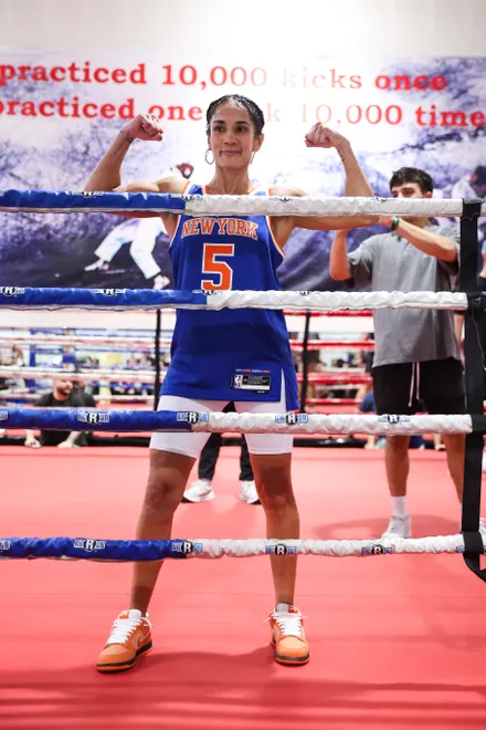 Amanda Serrano - 2026 MVPW Open Workouts at Hans Martial Arts Gym in El Paso, Texas Wednesday, May 27, 2026. (Matt Ferris / MVP)