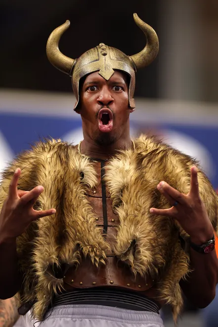 ARLINGTON, TEXAS - JUNE 30: Jameis Winston of the the New York Giants poses for photos before the FIFA World Cup 2026 Round Of 32 match between Cote d'Ivoire and Norway at Dallas Stadium on June 30, 2026 in Arlington, Texas.