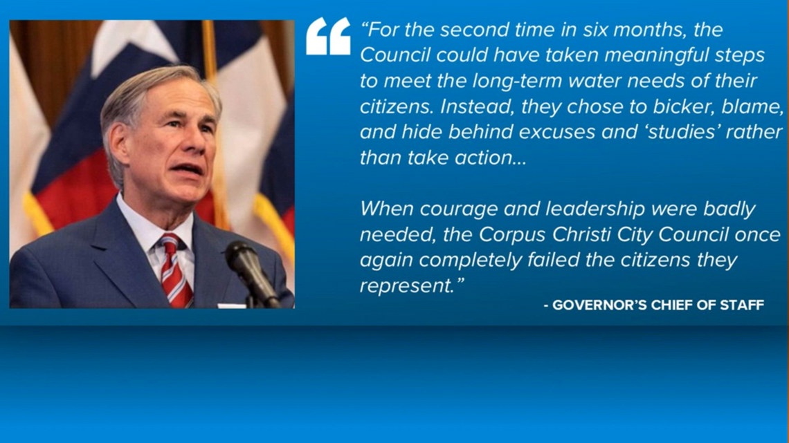 Gov. Abbott's office blasts Corpus Christi city council after desalination project delay