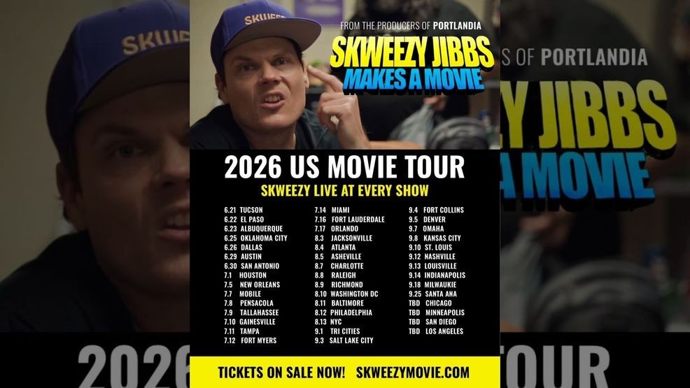 "Skweezy Jibbs Makes a Movie" tour dates graphic. Credit: Skweezy Jibbs