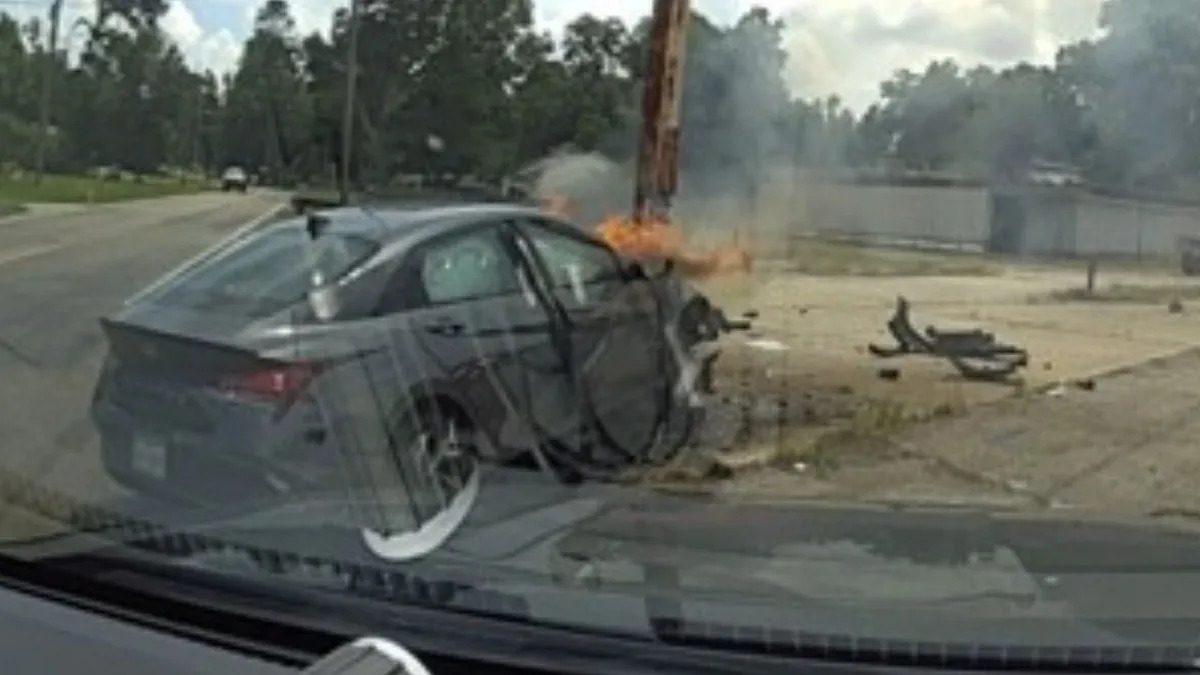 Texas Teen Flees From Officers in Stolen Car, Pursuit Ends in Fiery Crash