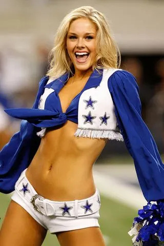Abigail Klein of the Dallas Cowboys Cheerleaders performs on January 3, 2010, in Arlington, TexasCredit: Ronald Martinez/Getty
