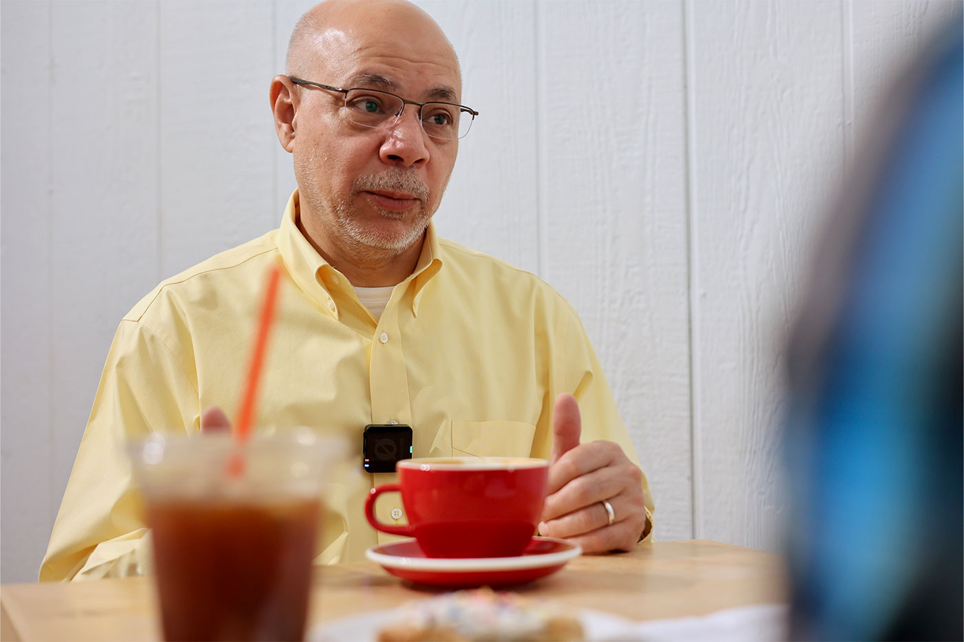 Dr. Abidi discusses his research and its potential impact during an interview.
