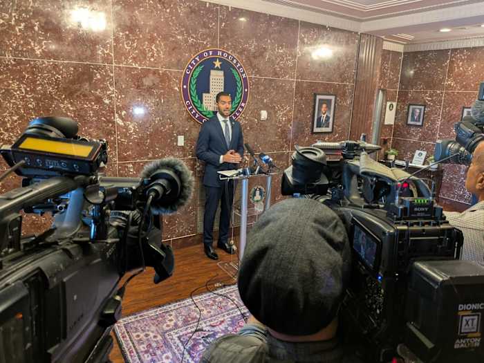 Houston Controller Chris Hollins announces investigation into Mayor Whitmire senior advisor Chris Brown