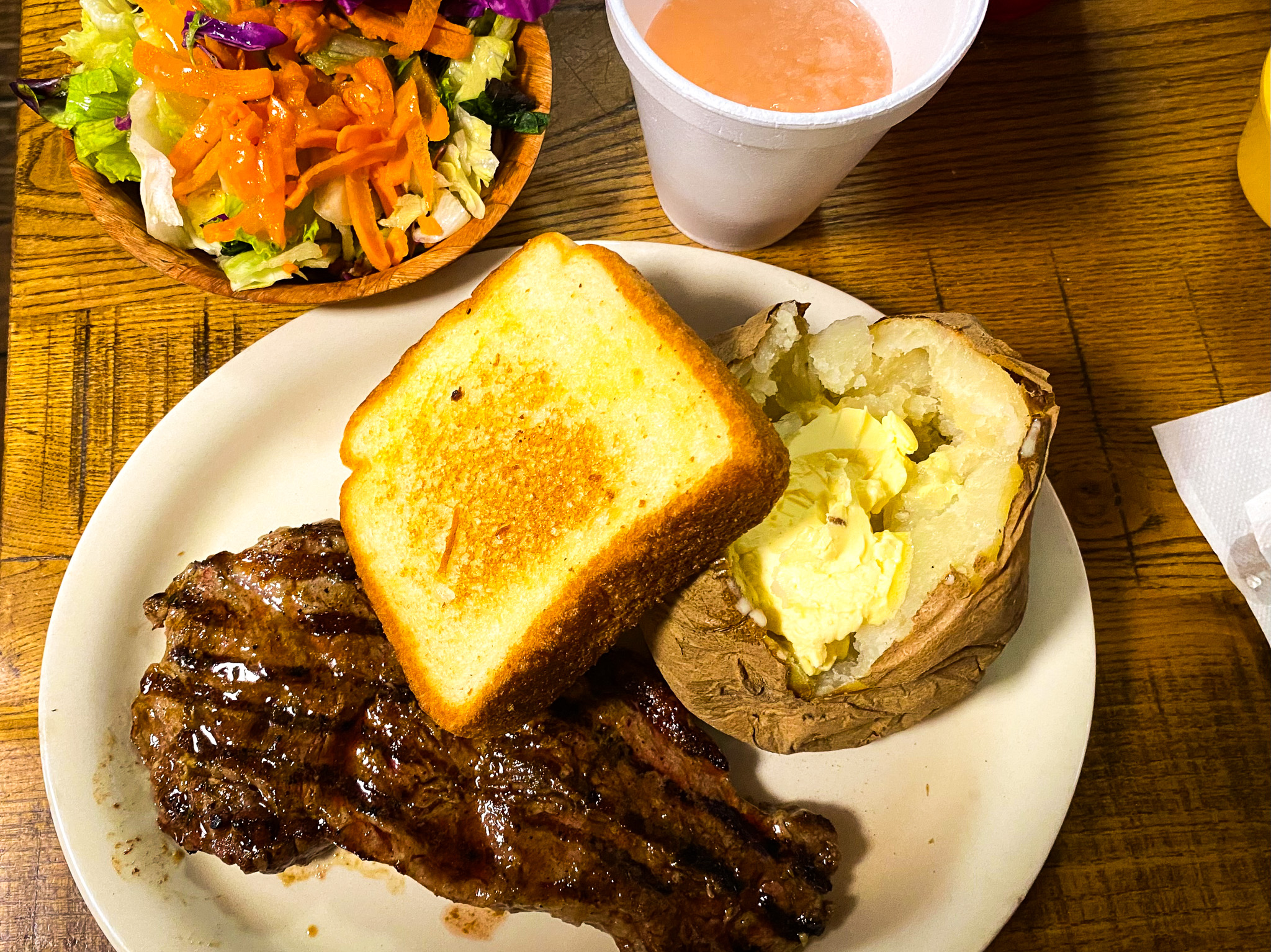a steak dinner at charco brioler in dallas