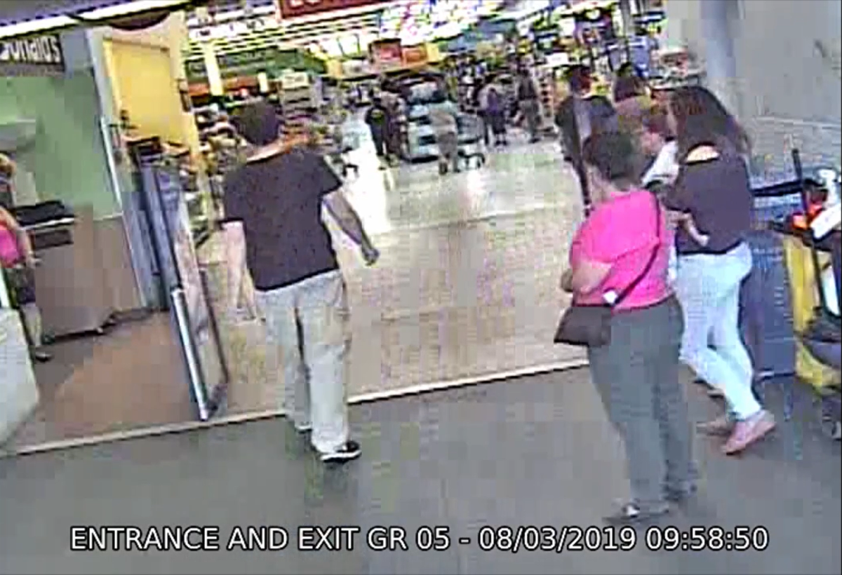 Store security cameras captured Patrick Crusius entering the Cielo Vista Walmart just before 9 a.m. Aug. 3, 2019. The time stamp on the store security system was an hour ahead of local time.