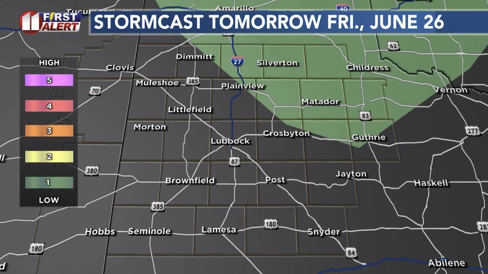 Storm Prediction Center outlook Friday