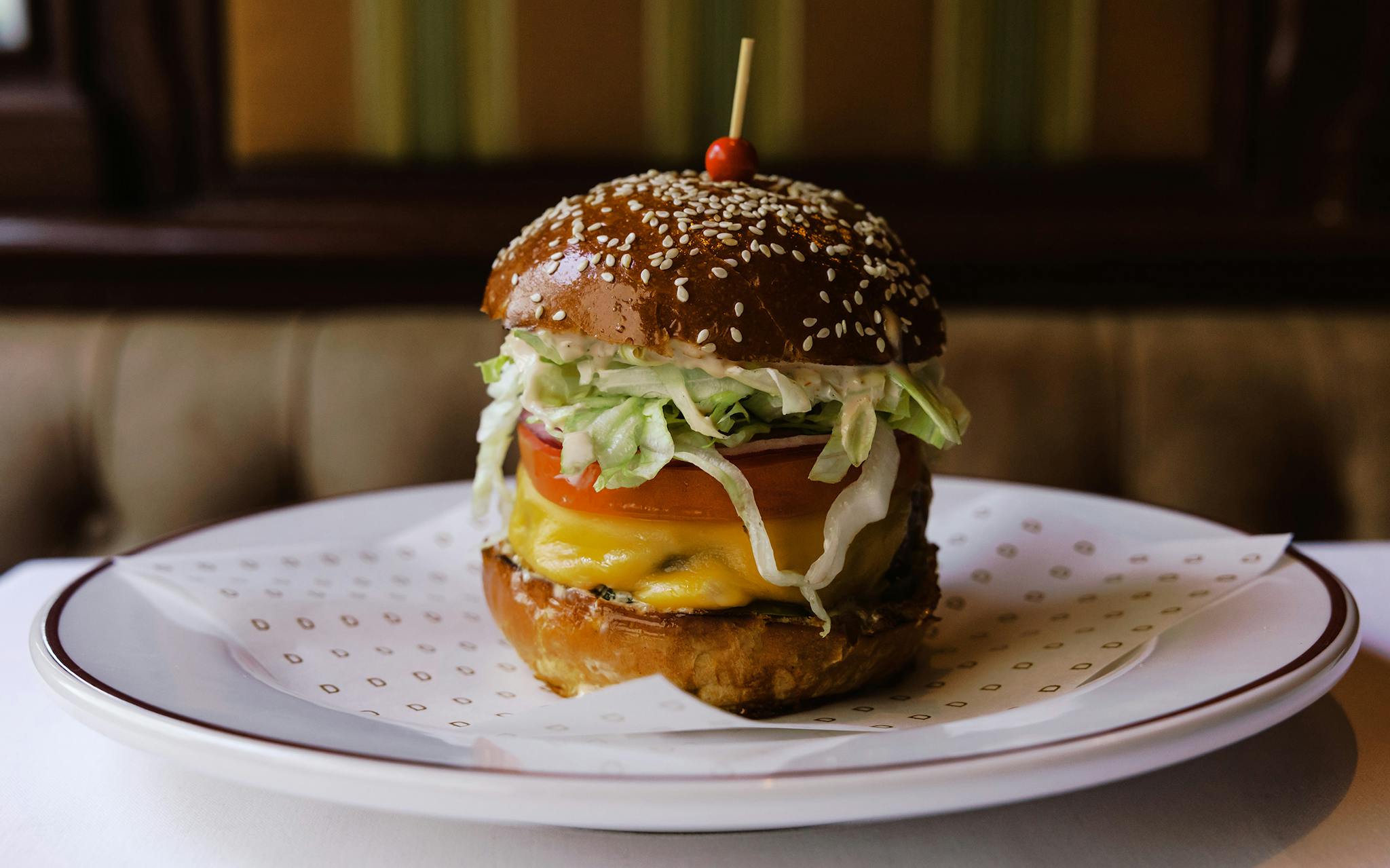 The Victorian menu’s “classic plates” section features tavern staples like burgers and fish and chips.