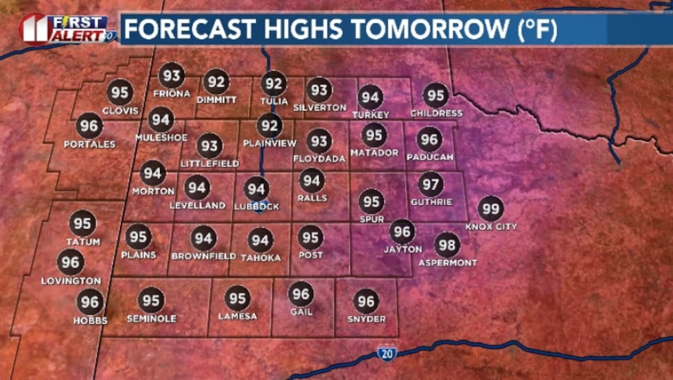 It'll be a much warmer day coming up tomorrow than we've been the last several days at least