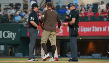 Only 2 umpires were on the field at the start of the Padres-Rangers game
