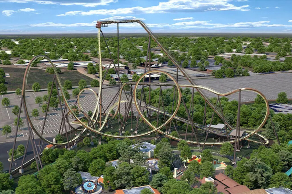 Image shows the Tormenta Rampaging Run at Six Flags Over Texas in Arlington, Texas.