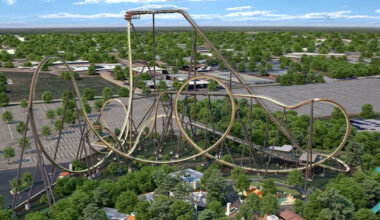 The longest and fastest giga dive coaster on Earth opens in Dallas this June — featuring a terrifying 95-degree drop, a massive vertical loop, & a new themed village