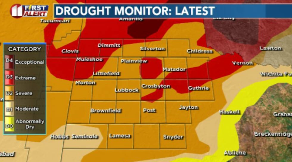 We've put a small dent in the drought in our southwestern counties over the past week