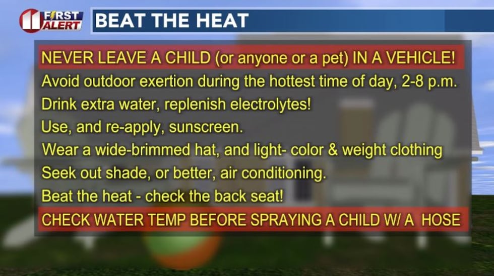 With the heat ahead, here’s a few reminders of how to beat the heat: drink extra water; if...