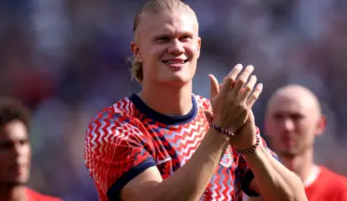 Erling Haaland one day ahead of the FIFA World Cup 2026 Round Of 32 match (Source: Stacy Revere/Getty Images)