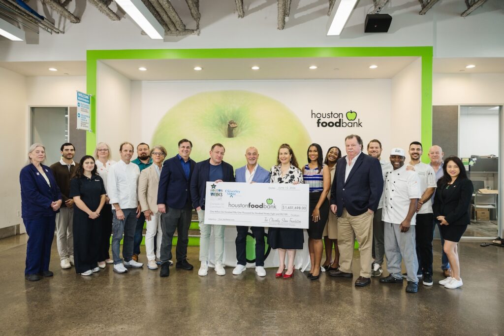 Houston Restaurant Weeks Presents Check to Houston Food Bank Photo by Johnny Than Photography