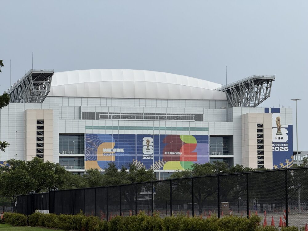 World Cup 2026 signage on Houston Stadium