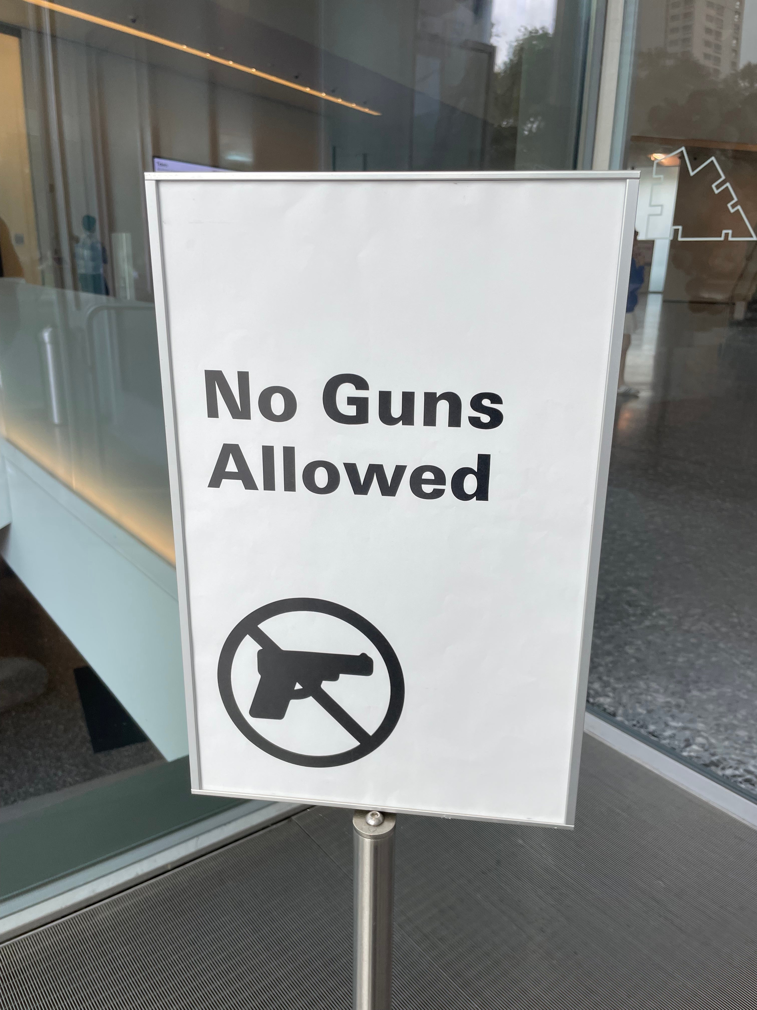 A sign at the Musuem of Fine Arts in Houston