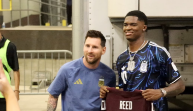 Texas A&M QB Marcel Reed, Lionel Messi share quick exchange after Argentina friendly in Kyle Field