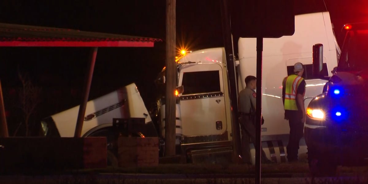 2 injured in crash involving two semi-trucks, passenger car on Highway 84