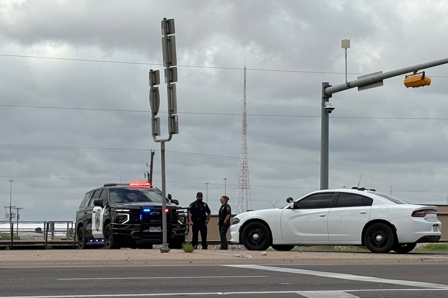 Law enforcement responds to an active shooting scene on June 12, 2026, in Midland, Texas.
