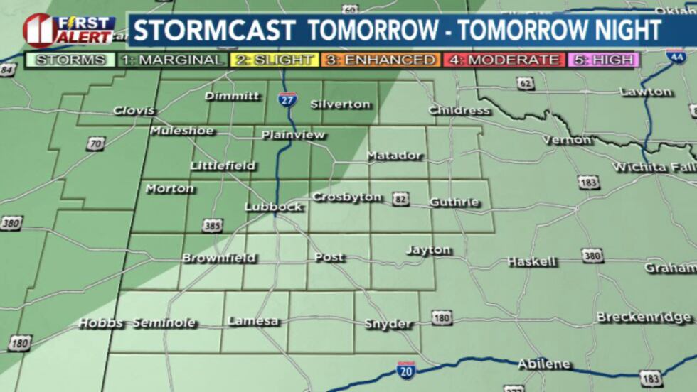 More rain chances tomorrow evening