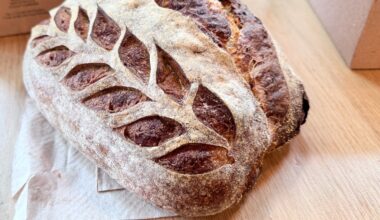 A stunning loaf of sourdough.