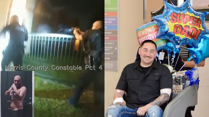 ‘Stop the bleeding’: Body camera footage shows moment deputy was shot during gunfight at Humble apartment complex
