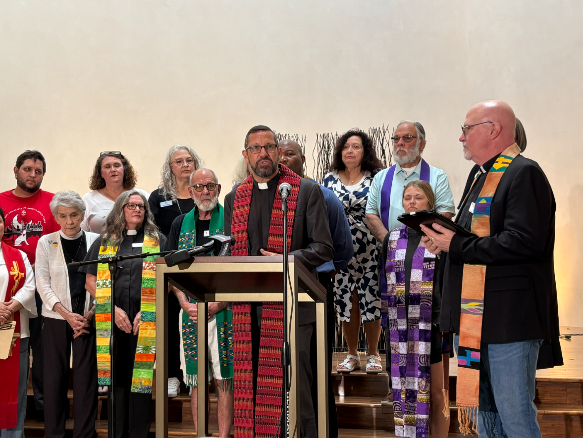 The Rev, Neil Thomas speaks out against ICE activity at Cathedral of Hope, where he is lead pastor.