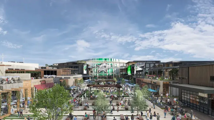 The hockey arena will sit at the heart of an extensive redevelopment project