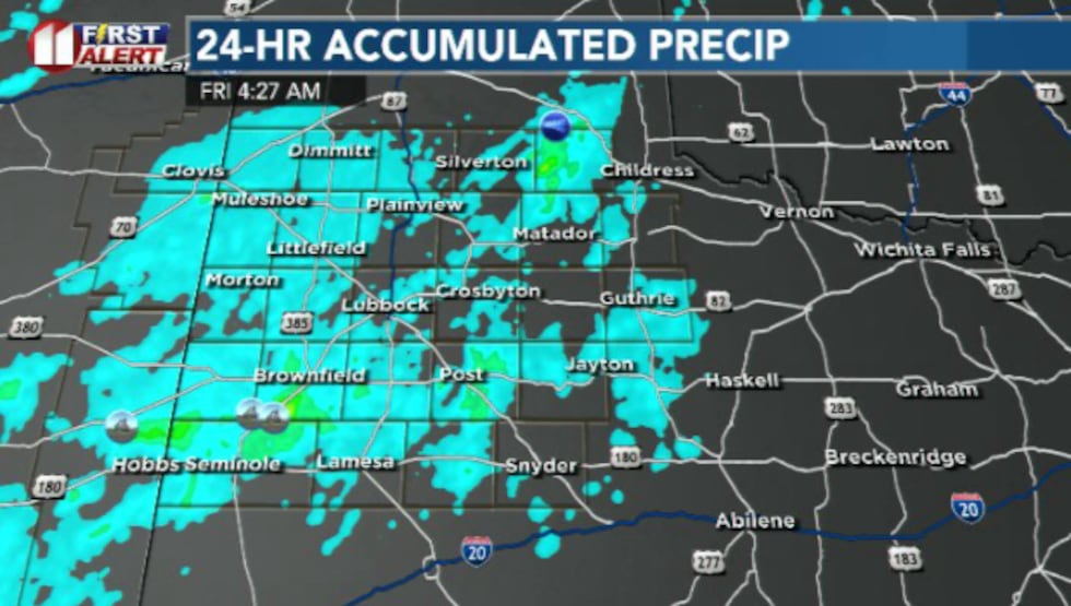 Another active rain day led to more solid coverage and rainfall totals for the area