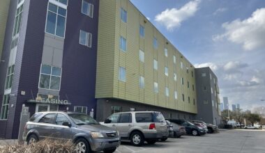 Exterior of New Hope Housing apartment building