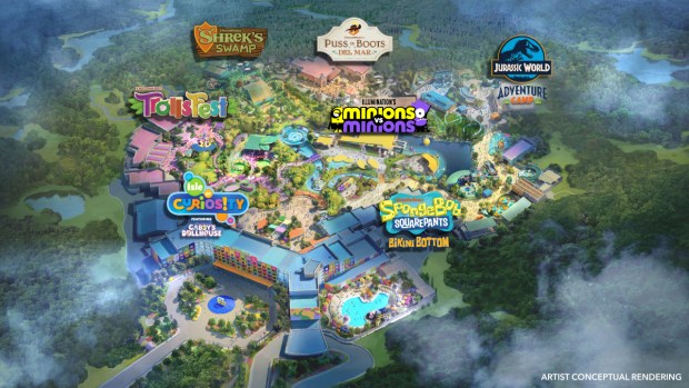 Overview map of the Universal Kids theme park in Frisco, Texas. (Courtesy of Universal)