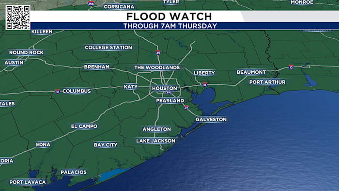 Houston Weather: Tropical rains bring possible flood threat on Tuesday