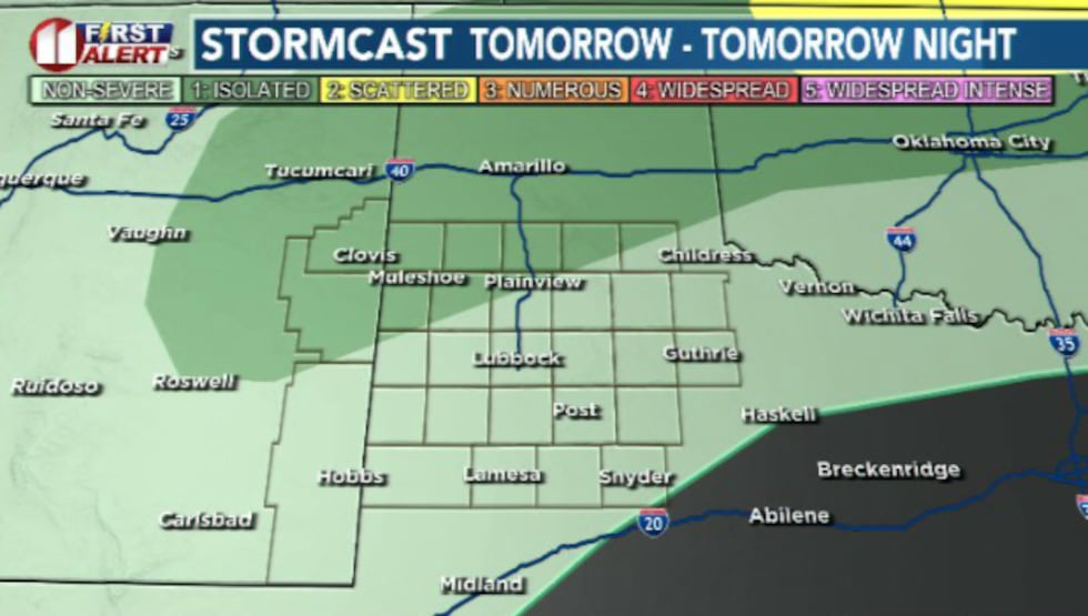 A marginal risk currently envelops our northern counties for Saturday