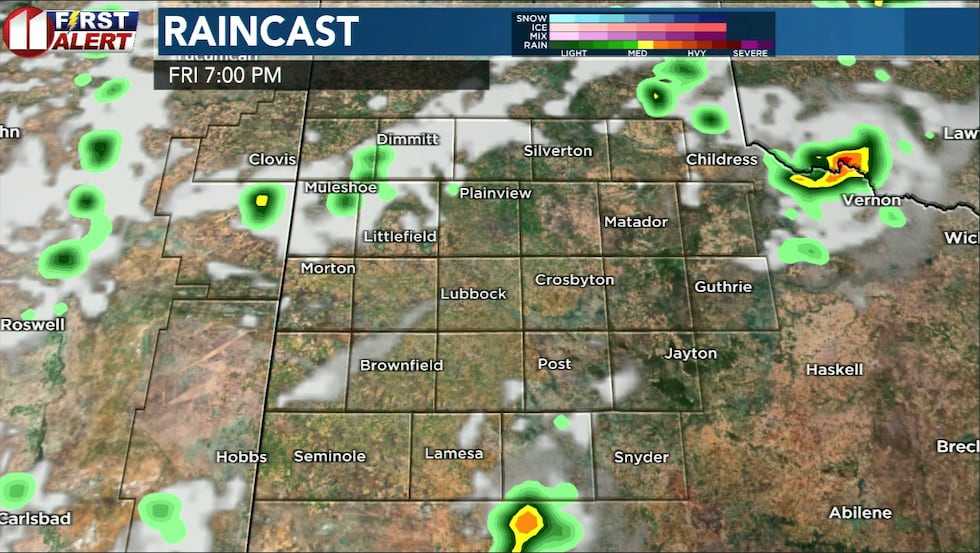 Model projection Friday evening