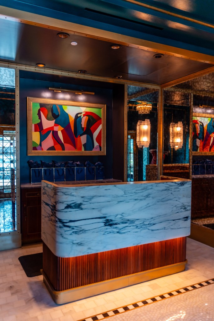 the front desk at Palladino's.