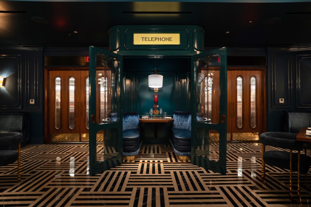 the telephone booth room inside Palladino's