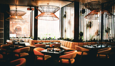 The bar area dining room at Pangea in dallas
