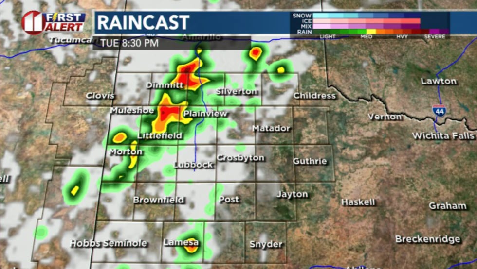 Showers and storms expected to develop this afternoon and push to the northeast