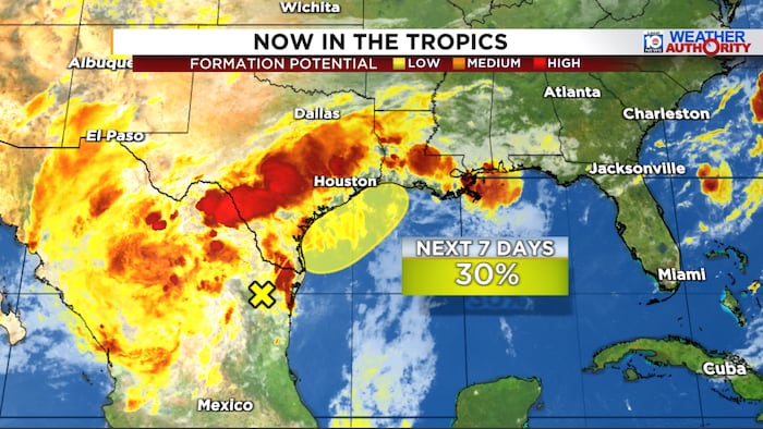 Gulf disturbance to heighten flood threat from Texas to Georgia this week