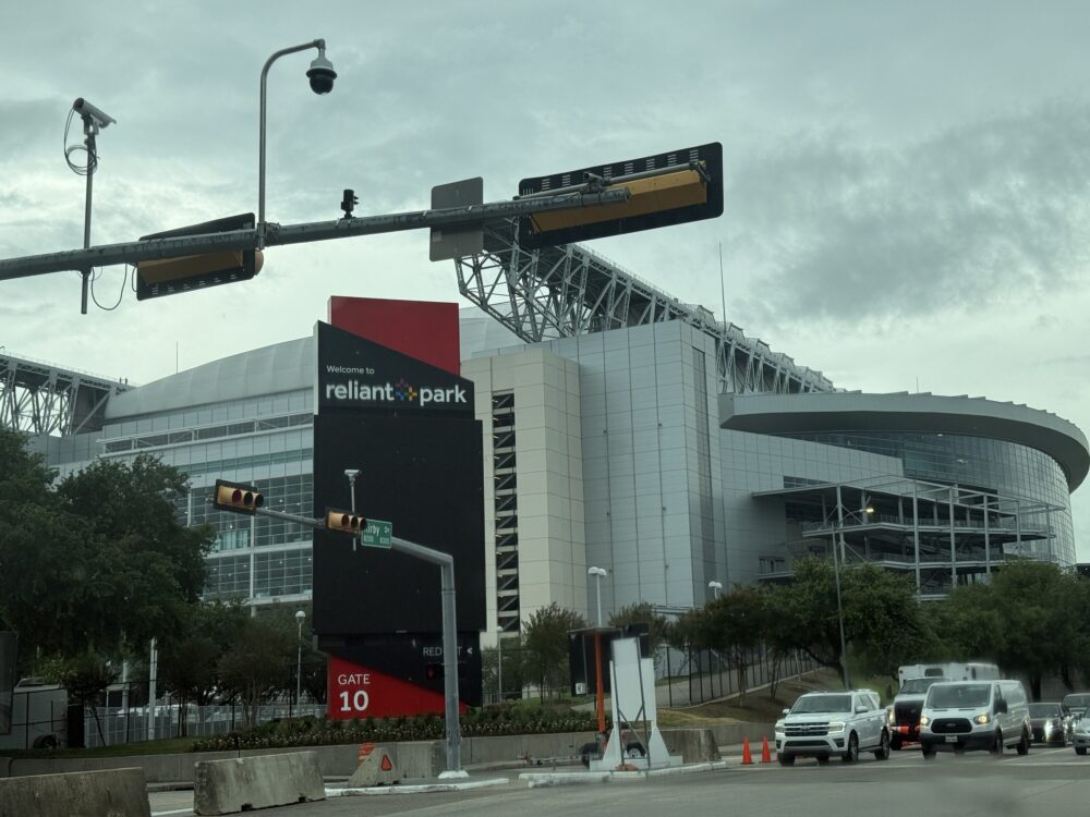 Signage for Reliant Park, formerly NRG Park, in Houston