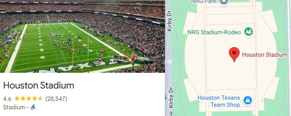 Houston Stadium Google Maps