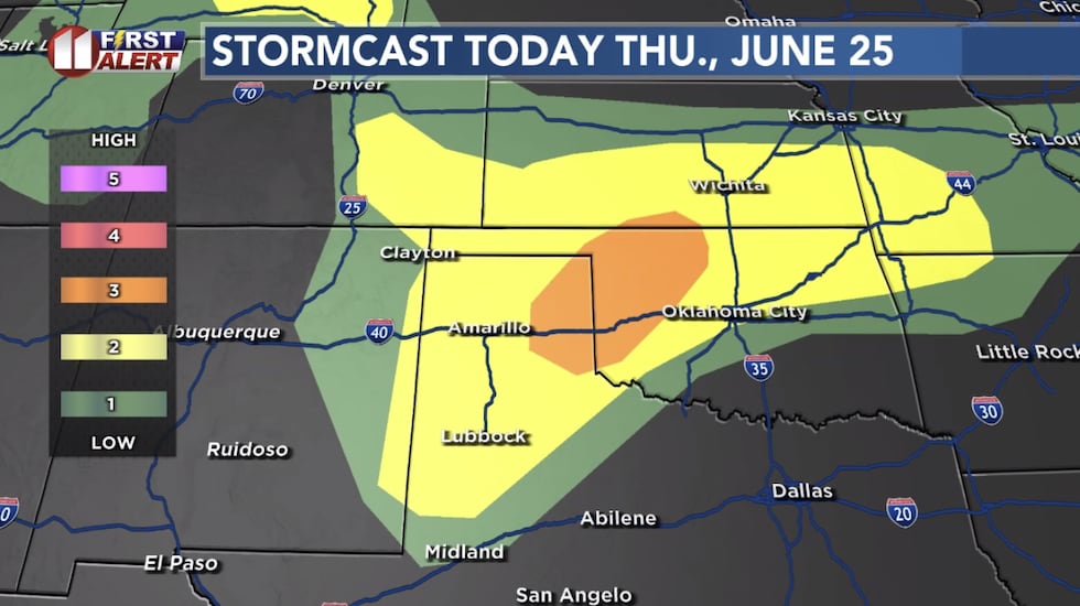 Storm Prediction Center outlook Thursday