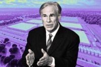 Greg Abbott with the Stargate data center in Abilene, Texas