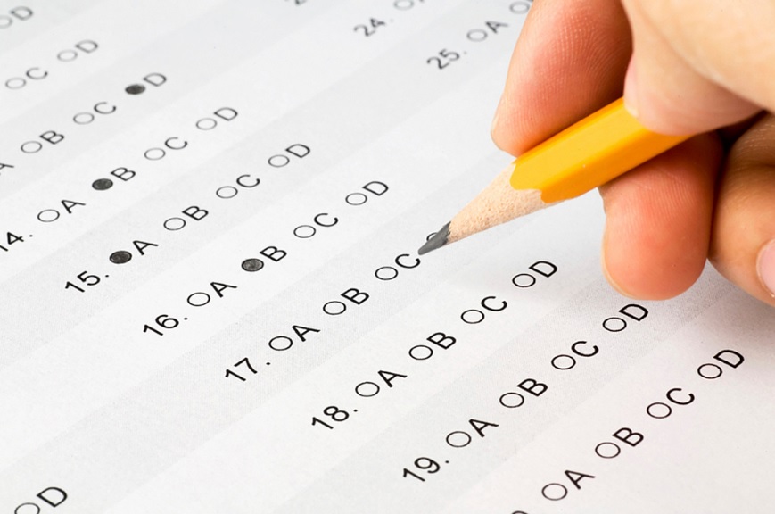 Test taking.