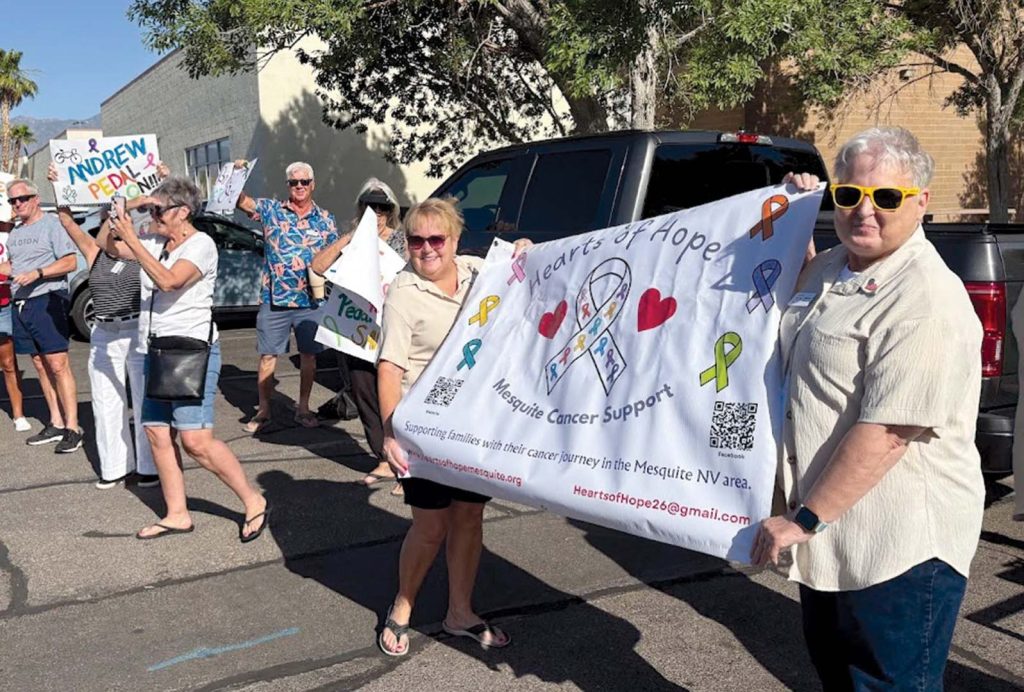 Mesquite citizens welcome the Texas 4000 cyclists, who are riding from Austin to Alaska to raise money for cancer research.
