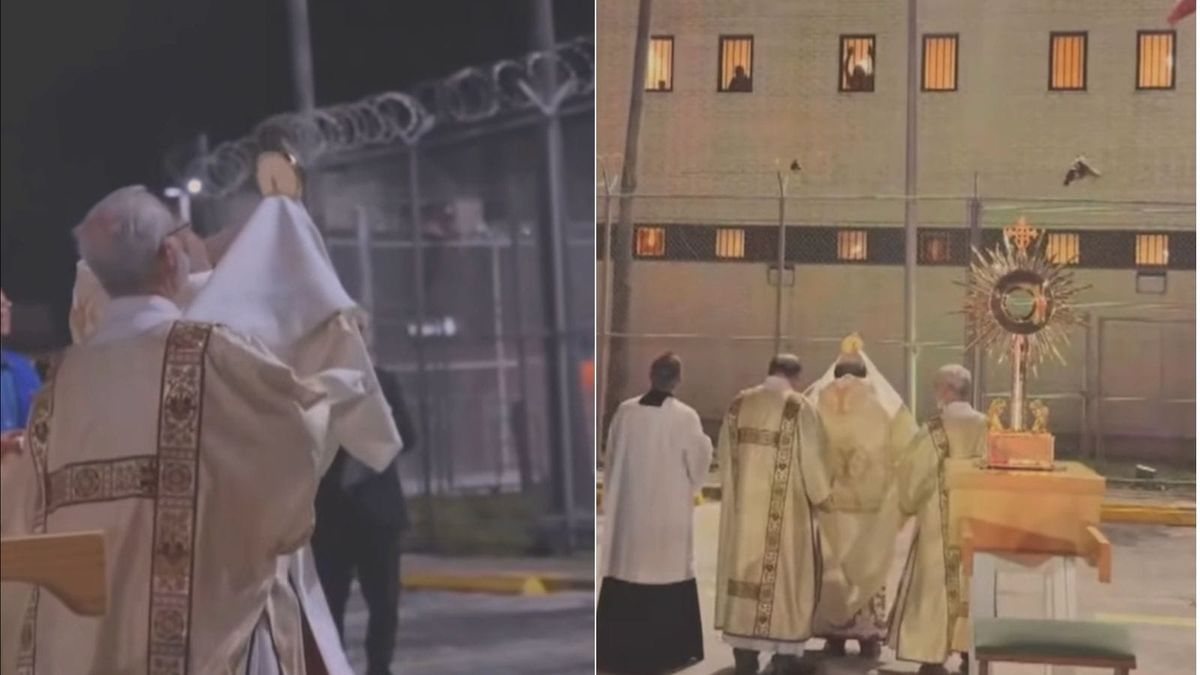 Eucharistic Procession Stops at Jail to Bless Inmates in Texas